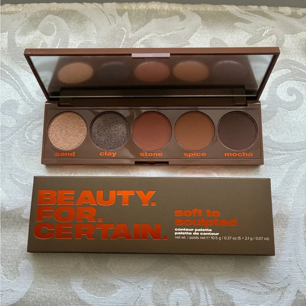 NIB Beauty For Certain Soft to Sculpted Contour Palette 5 Shades Full Size